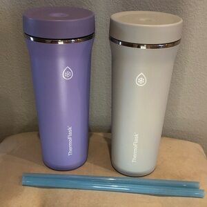 ThermoFlask Purple and Gray Insulated 32 oz Tumblers
